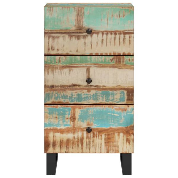 vidaXL puhvetkapp 3 sahtliga, 40 x 33,5 x 75 cm, taastatud puit