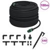 vidaXL aia kastmisvoolik, must, 0,6" 100 m, kumm