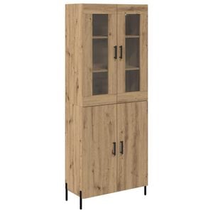 vidaXL K&otilde;rgushein K&auml;sit&ouml;&ouml;puu 69,5 x 34 x 180 cm Tehispuit