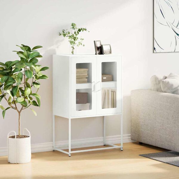 vidaXL Highboard White 68x39x107 cm Teras