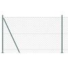vidaXL Ahelaaed betoonalusel 1,5 x 25 m PVC-kaetud teras Roheline V&otilde;rk