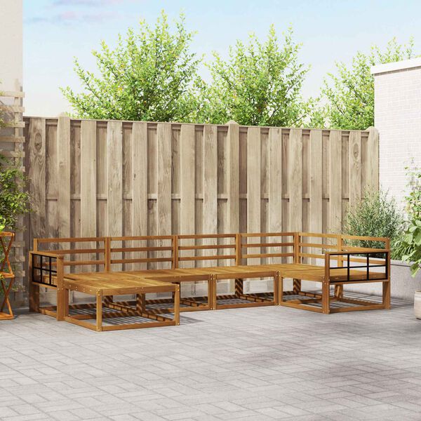 vidaXL V&auml;li diivanikomplekt 6 pcs Neutraalne Tugev akatsiapuu