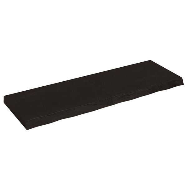 vidaXL vannitoa tasapind, tumepruun, 120x40x(2-6)cm t&ouml;&ouml;deldud t&auml;ispuit