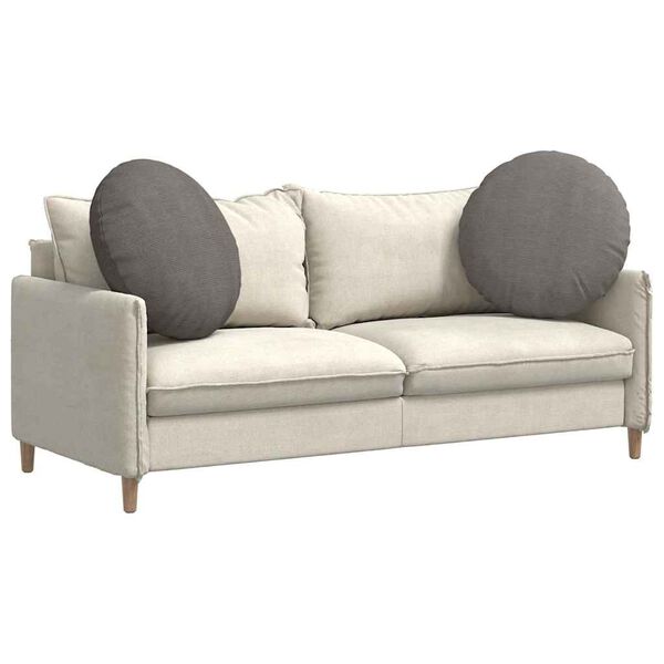 vidaXL Istumispatjad 2 pcs Helehall Ø 80 cm Korter kangas