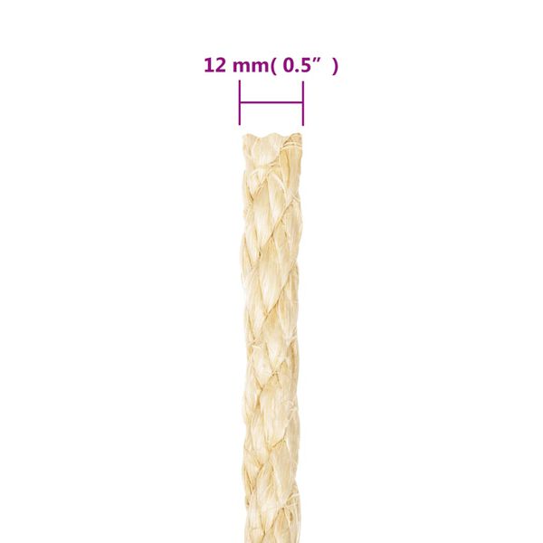 vidaXL köis 100% sisal 12 mm 25 m