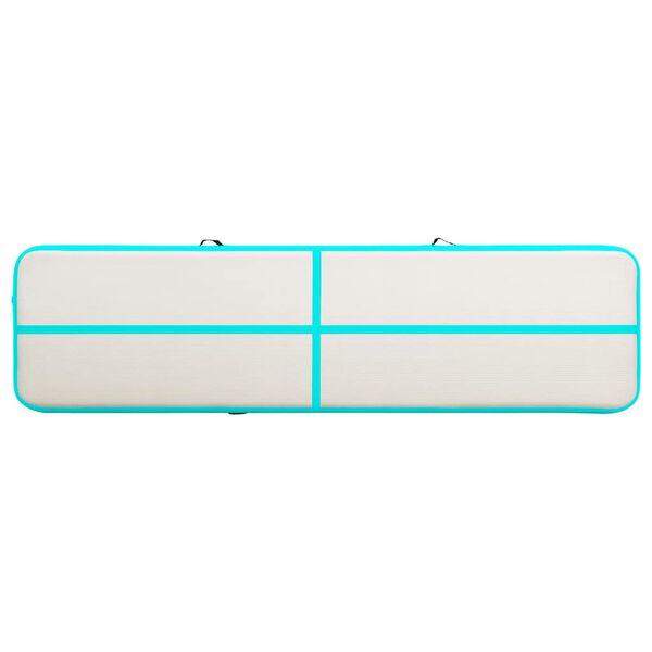 vidaXL t&auml;ispumbatav v&otilde;imlemismatt pumbaga 800x100x20 cm PVC roheline