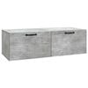 vidaXL Rippuv TV kapp Betoonhall 98 x 41 x 30 cm Tehispuit