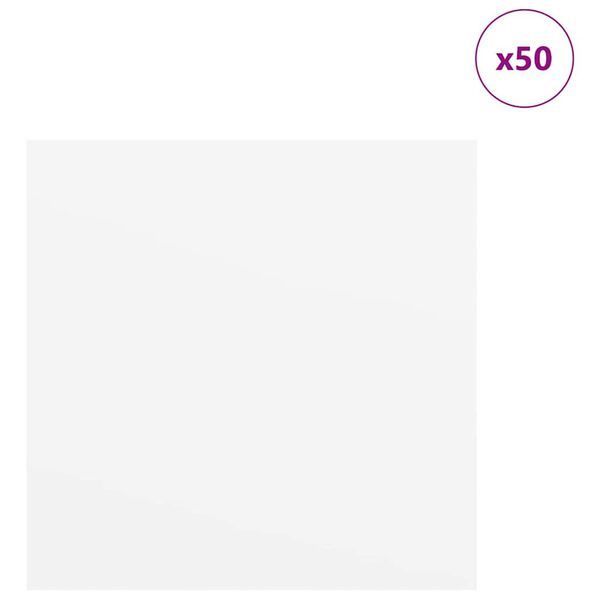 vidaXL Dekor Paneelid 50 pcs Valge 30 x 30 x 0.27 cm Tehispuit