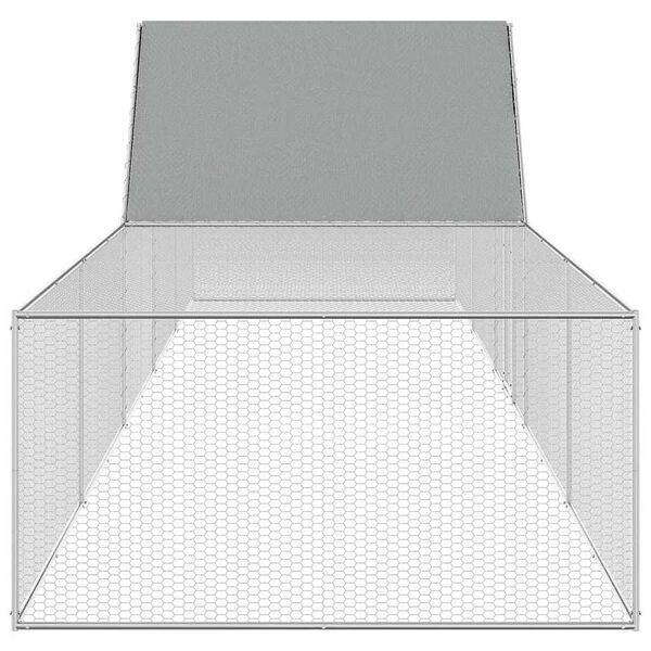 vidaXL kanakuut, 10 x 2 x 2 m, tsingitud teras