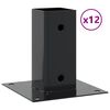 vidaXL postialused ruudukujulised 12tk, 61x61 mm, pulberv&auml;rvitud teras