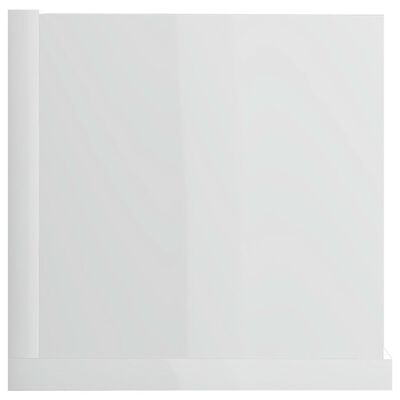 vidaXL CD-seinariiul, kõrgläikega valge, 100x18x18 cm, puitlaastplaat
