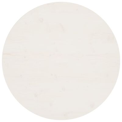 vidaXL lauaplaat, valge Ø80 x 2,5 cm, männipuit