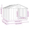 vidaXL koerakuut, antratsiithall, 116,5x153x81,5 cm, tsingitud teras