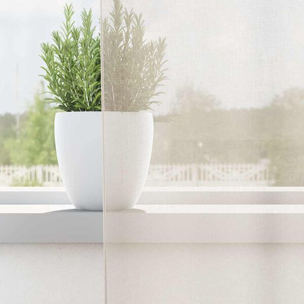 vidaXL Voile kardinad koos Tab Topiga 2 tk Kreem