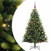vidaXL Tehis hingedega j&otilde;ulupuu 150 LEDi Roheline 150 cm PVC ja PE