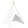 vidaXL Teepee telk Valge 120 x 120 x 150 cm Kangas ja Plastik