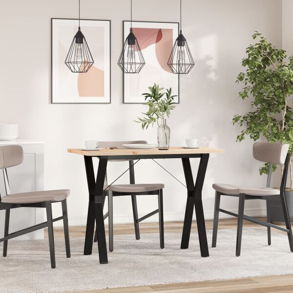 vidaXL s&ouml;&ouml;gilaud, Y-raam, 100 x 50 x 75,5 cm, m&auml;nnipuit ja teras