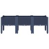 vidaXL jalgadega taimekast, sinine hall, 120 x 40 x 42 cm, PP