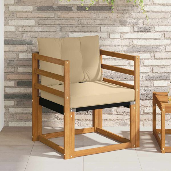 vidaXL &Otilde;uesohva Tugev acacia puit ja Textilene Neutraalne