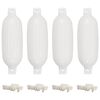 vidaXL paadi kaitseraud 4 tk, valge, &Oslash; 16 x 58 cm, PVC