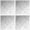vidaXL Astme katte Kandiline 4 pcs H&otilde;bedane 20 x 20 cm Alumiinium