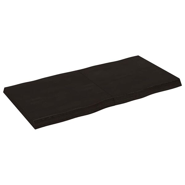 vidaXL lauaplaat, tumepruun, 120 x 60 x (2-6) cm, töödeldud täispuit