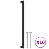 vidaXL kapi k&auml;epidemed 10 tk, must, 320 mm, roostevaba teras