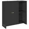 vidaXL Hoiukapp riiuliga ladustamisega Must 100 x 36 x 102 cm Rotang