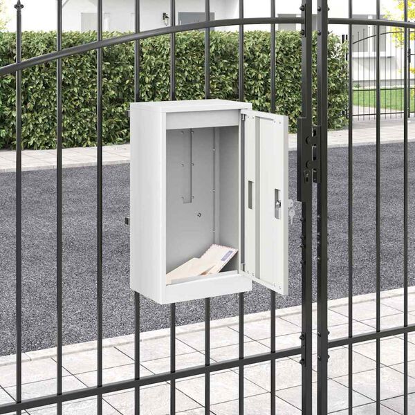 vidaXL postkast Valge 30 x 23 x 55 cm Teras