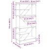 vidaXL Raamatukapp K&auml;sit&ouml;&ouml;puu 91 x 36 x 176 cm Tehispuit