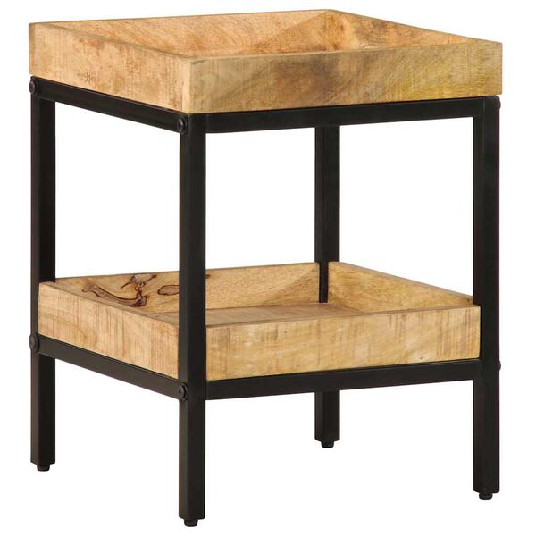 vidaXL K&uuml;lglaud riiuliga Pruun 35 x 35 x 45 cm Tugev mango puu