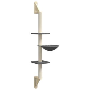 vidaXL seinale kinnitatav kassi kraapimispost, tumehall, 142,5 cm