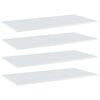 vidaXL riiuliplaadid 4 tk, k&otilde;rgl&auml;ikega valge, 80x20x1,5 cm, tehispuit