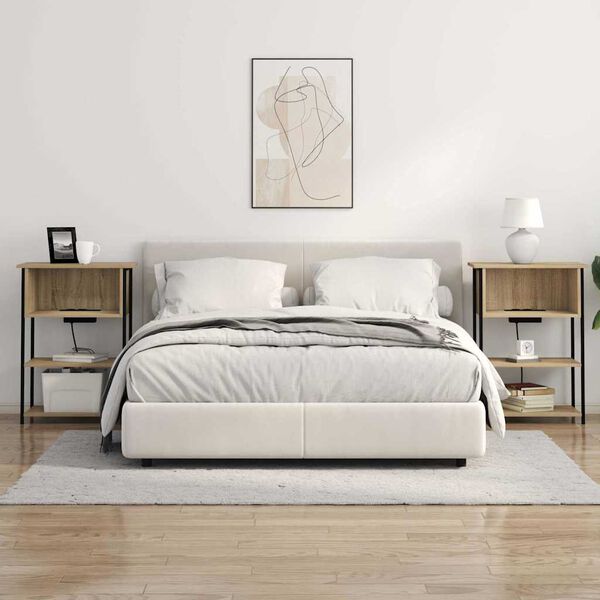 vidaXL &Ouml;&ouml;lambi kapp Sonoma tamm 55 x 31 x 76 cm Tehispuit