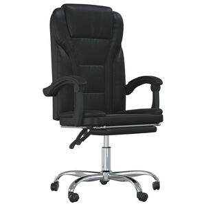 vidaXL reguleeritav kontoritool, must, kunstnahk