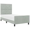 vidaXL Karbi vedrumadrats peaga Helehall 90 x 200 cm Samet