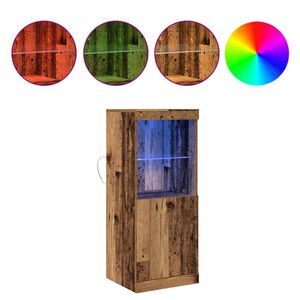 vidaXL LED Kummuti Vana puit 41 x 37 x 100 cm Tehispuit