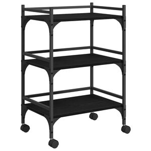 vidaXL K&ouml;&ouml;gik&auml;ru Must tamm 50 x 35 x 75.5 cm Tehispuit