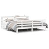 vidaXL voodiraam peatsiga ilma madratsita Valge 200x200 cm