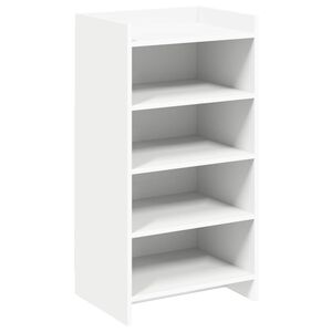 vidaXL Kinga kapp ladustamisega Valge 48 x 36 x 92 cm Tehispuit