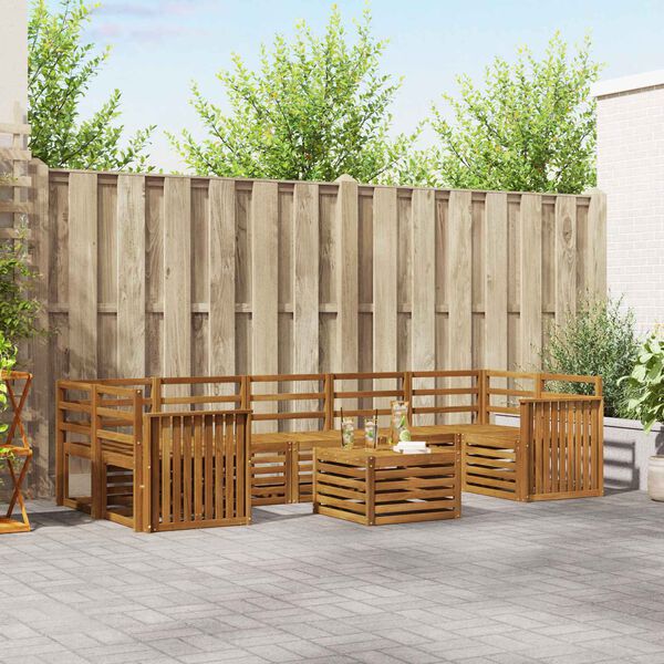 vidaXL Diivanikomplektid 8 pcs Neutraalne Tugev akatsiapuu