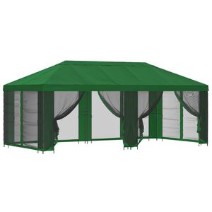 vidaXL Paviljon k&uuml;lgseinadega 6 x 3 m Roheline Pol&uuml;ester ja teras 190