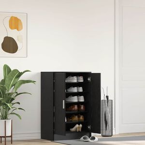 vidaXL kingakapp, must tamm, 60x35x92 cm, tehispuit