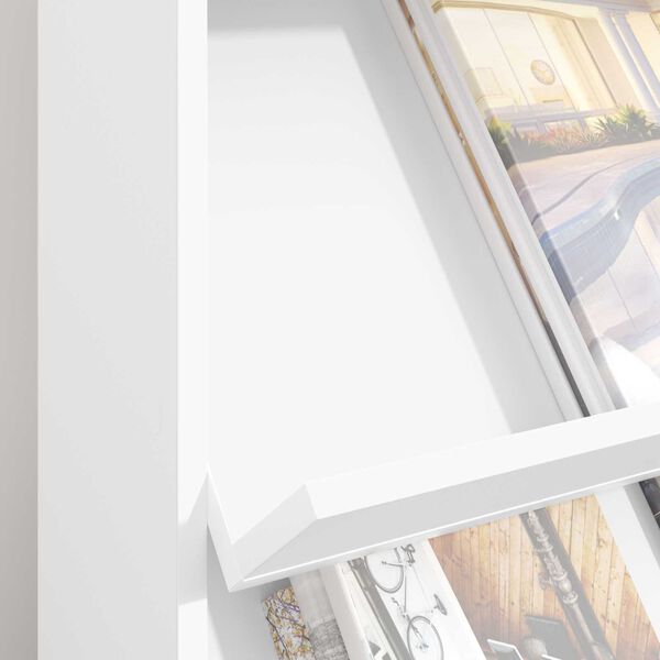 vidaXL Ajakirja riiul riiuliga Valge 70 x 41 x 156 cm Tehispuit