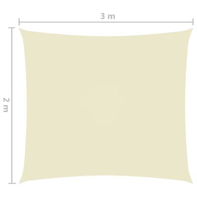vidaXL oxford-kangast päikesepuri, ristkülik, 2 x 3 m, kreemjas