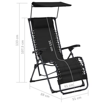 vidaXL kokkupandavad toolid 2 tk, must, tekstileen