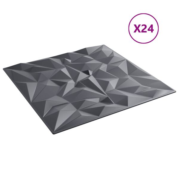 vidaXL Seinapaneelid 24 pcs Ameeti Hall 50 x 50 cm XPS Vaht