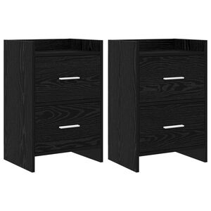 vidaXL &Ouml;&ouml;kapid 2 pcs Must tamm 40 x 30 x 60 cm Tehispuit