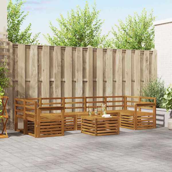 vidaXL Diivanikomplektid 8 pcs Neutraalne Tugev akatsiapuu