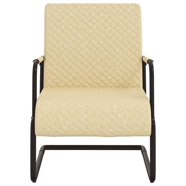 vidaXL vetruvate jalgadega tool, kreemjas, kunstnahk